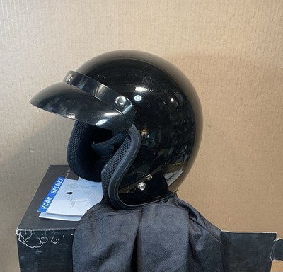 VCAN Sports V85C Motorcycle Helmet Gloss Black Size M New Some Marks On Helmet