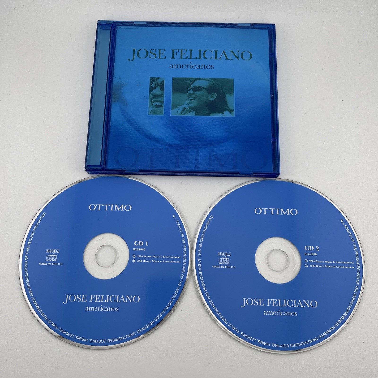 Jose Feliciano - Americanos Compact Disc 2x CD Album Including Che Sera & Rain.