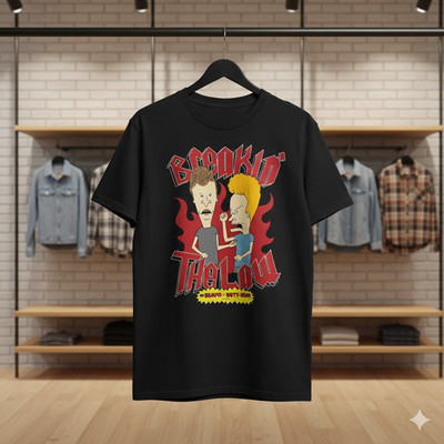 90s Cartoon Duo Rock Comedy Graphic T-Shirt   Vintage Animated Style Tee - T590