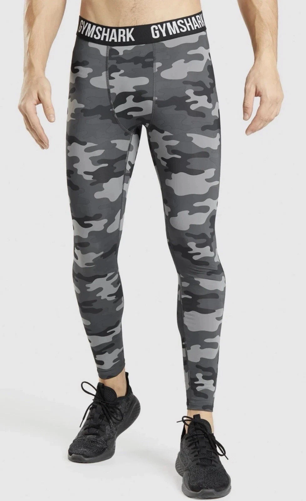 Mens Gymshark Compression Pants Spandex Tights Camo Camouflage Small New