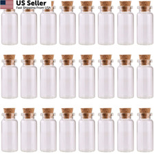 MaxMau 24PCS 10ml Glass Bottles with Cork Stoppers Wedding Party Favors DIY Vial