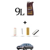 Hoffcar Wartungsset 4 Filter Und 9L ÖL FüR Bmw Serie 5 (E60/E61) 530D 160Kw