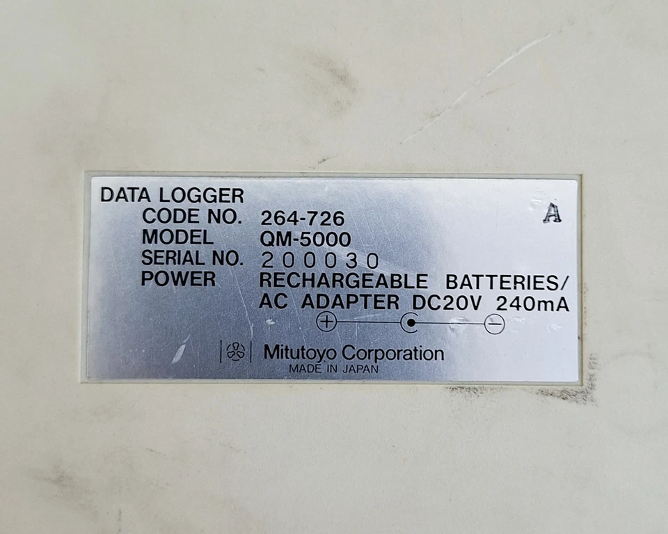 Registrador de datos Mitutoyo Qualimate QM-5000 / 264-726 DC20V 240mA Foto 2 de 4
