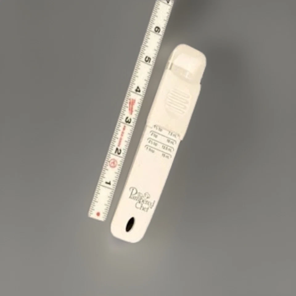 PAMPERED CHEF White Adjustable Measuring Spoon TABLESPOON Teaspoon + USA Made! - Image 3 of 3