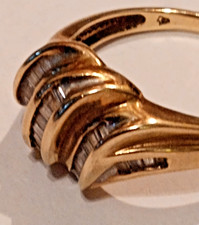 10K Yellow Gold Multi-Row Dome ring, w/0 .38 ...