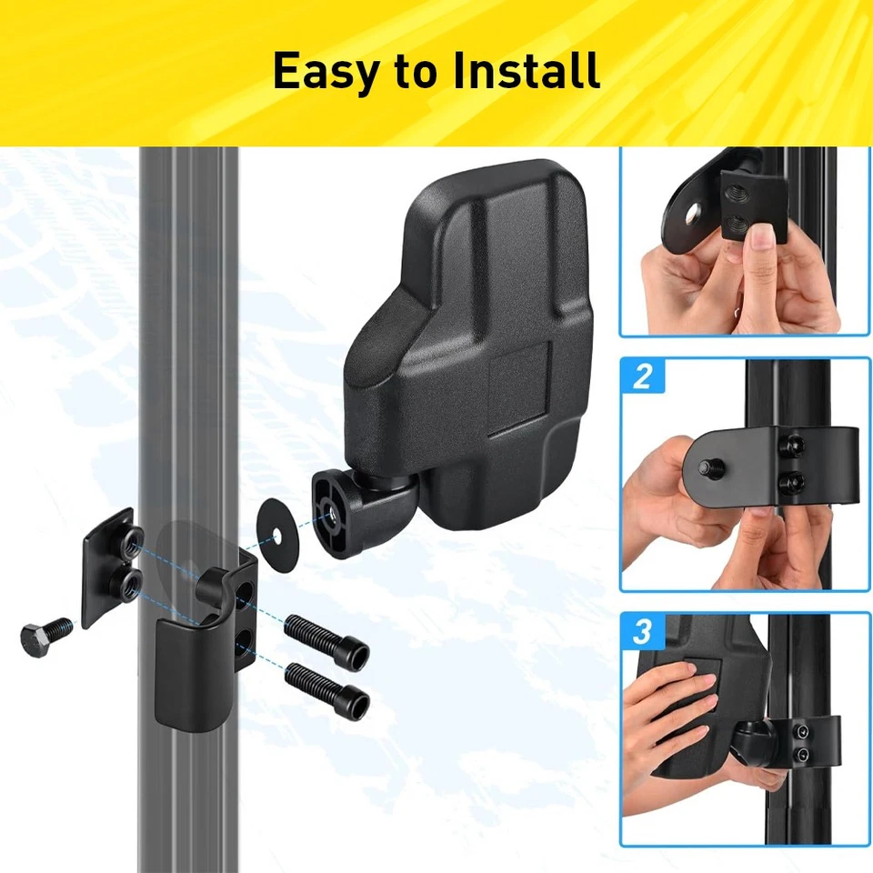 Espejos retrovisores laterales UTV para Polaris Ranger 570 1000 XP 900 XP 1000/General Foto 2 de 4