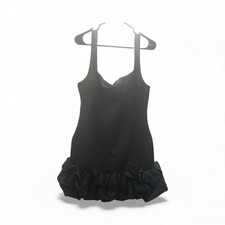 Fashion Nova Black ruffle hem cocktail dress XL fitted silhouette elegant Mini