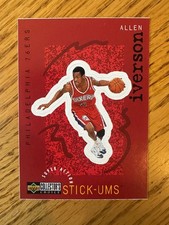 Allen Iverson 1997-98 Collector's Choice Super Action Stick-Ums Insert #S20 76er