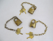 AMERICAN USA PADLOCKS / SET U.S. M272B / LOT OF 3 / FEDEX FREE SHIPPING / TM_3VX