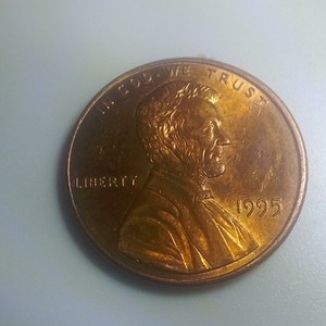 Lincoln Memorial 1995-P Small Cent RD Business Strike Copper Coin KM#201