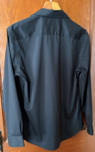 Camisa George Classic Fit Negra Abotonada Manga Larga Para Hombre Mediana - Imagen 3 de 10