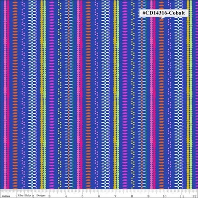 Riley Blake Splendid Gabrielle Neil Quilting by the yard Cotton Fabric Blue