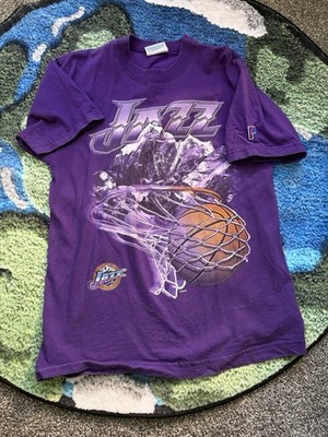 Utah Jazz Retro Single Stitch 1891 Pro Player T-Shirt Men's Medium Vintage 90s