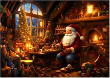 1000 Piece Santa Claus Christmas Jigsaw Puzzle Winter Holiday Scene Gift