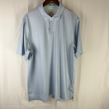 Vineyard Vines Performance Polo Mens Large Light Blue Geometric Print 1G010133