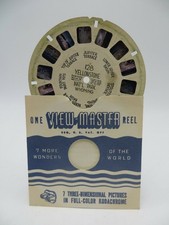 View-Master Reel 128, Yellowstone Nat'l Park WY, Single Reel, Hand Lettered