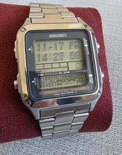 Rare Vintage Seiko D410 5020 Sign Table Digital Watch 