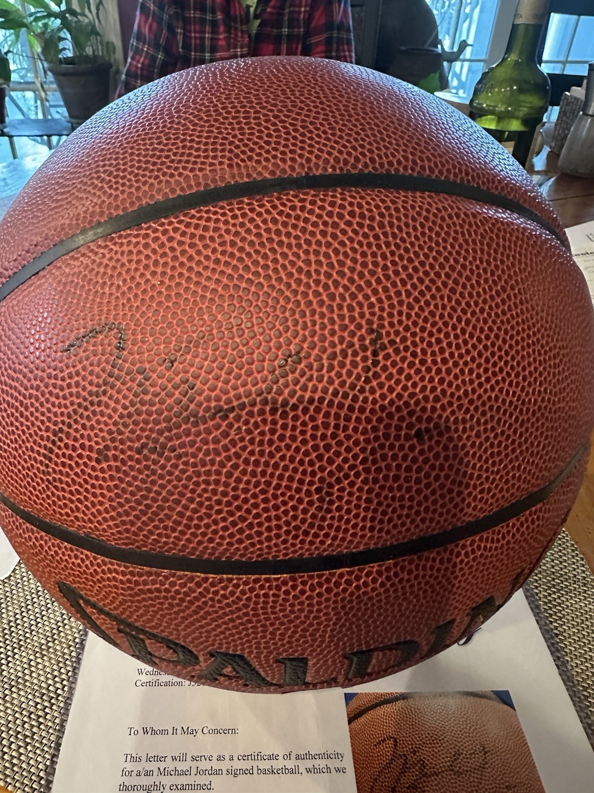 Michael Jordan Chicago Bulls Signed Autographed Spalding Basketball PSA DNA COA