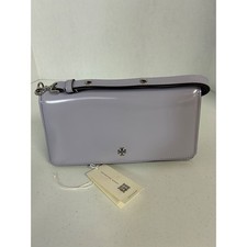 Tory Burch Robinson Spazzolato Lavender Patent Leather Shoulder Bag New