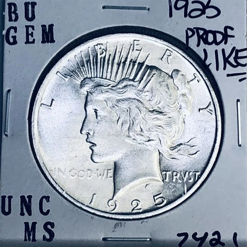1925 P BU GEM PEACE SILVER DOLLAR UNC MS+++ U.S. MINT RARE COIN 7421