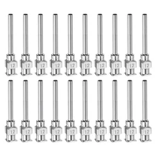 20pcs 12G Stainless Steel Dispensing Needles 1" Glue Needle Tube Blunt Tip