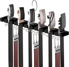 Belt Hanger for Closet Max 42 Belts, 2-In-1 Wall Mount Belt Organizer with 360