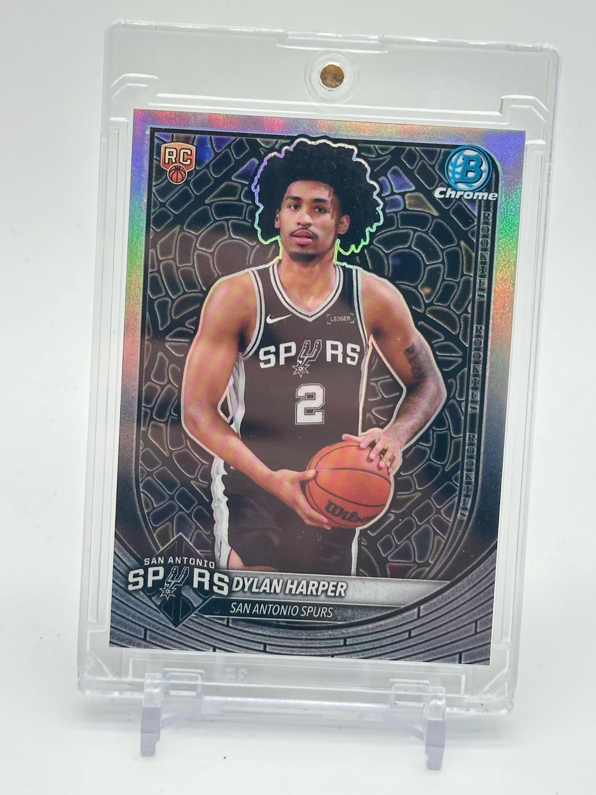 2025-26 Bowman - Chrome Etched-In Glass Variation Dylan Harper #NBE-2 (RC)