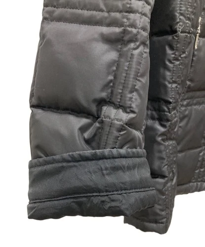 Burberry Black Label Nova Check Lined Rabbit Fur Down Jacket Size M Black image 5
