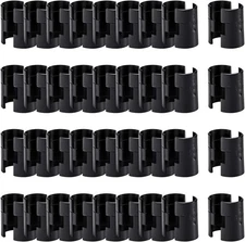 72 Pcs Wire Shelf Clips for 1" Post - 36 Pairs of 1 in Dia - 72 Pack, Black 