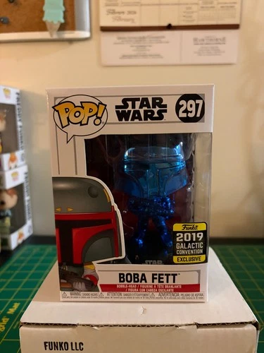 Funko Pop! Star Wars 2019 Celebration BOBA FETT #297 Blue Chrome 2500 FREE SHIP!