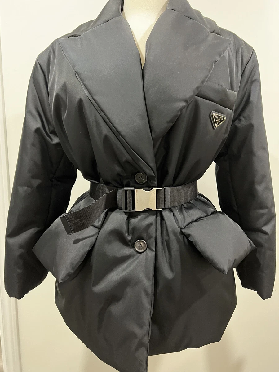 Prada belted nylon jacket new arrivals
