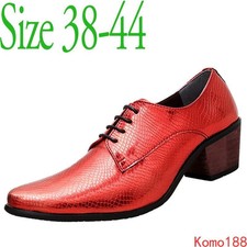 Mens pointed toe Serpentine lace up cuban heel hairdresser dress formal shoes