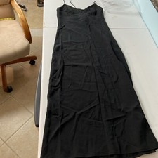 Madewell women's Layton Midi Slip Dress Size 2 Black NK419