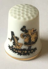 Couple Thimble Vintage Souvenir Collectible