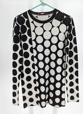 Stella McCartney FW 2014 OP-Art Black White Geometric Bodycon Knit Sweater Dress
