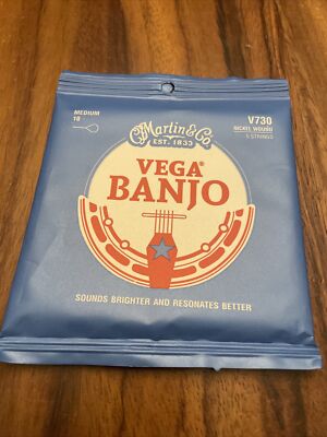 Martin V730 Nickel Wound Vega Banjo Strings - Medium Gauge - 5 String Set