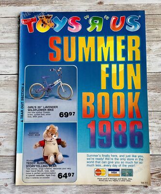 1986 Toys ''R'' Us Summer Fun Book Toy Catalog Booklet Magazine Insert