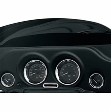 NEW Drag Specialties Chrome Billet Indicator Light Bezel HARLEY  GLIDE 2202-0062