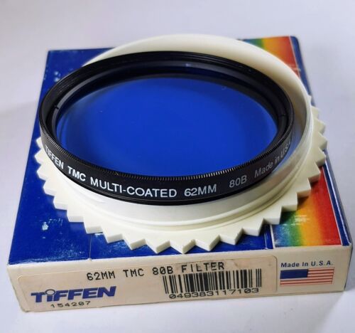 Tiffen 62mm 80B TMC Multi Coated Blue Glass Lens Color Conversion Filter 80-B US - Picture 1 of 5