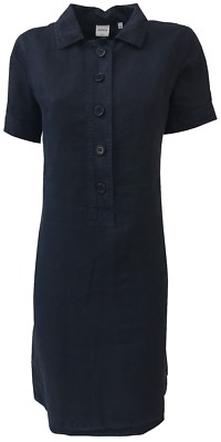 ASPESI Women's Blue Half Sleeve Dress Model H605 C253 100% Linen | eBay