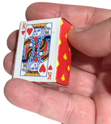 12 JR PLAYING CARDS Tiny Paper Deck Set Magic Mini Box Joke Gift