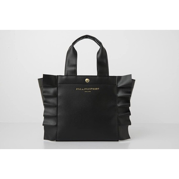 JILL by JILLSTUART Smooth frilled tote bag BLACK 7 seven JILL by JILLSTUART Smooth frilled tote bag BLACK 7 seven