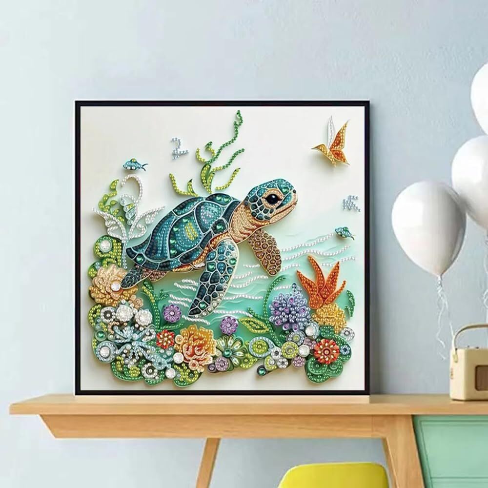 Buy Sea Turtle Diamond Art Kit for Adults 5D DIY Crystal