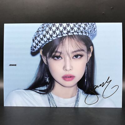 Blackpink BLINK JENNIE FC 2020 Christmas Sign Photo Post Card