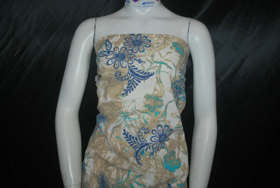 TELA DE GASA BURBUJA ARRUGADA 100% ALGODÓN PESO MEDIO HERMOSO ESTAMPADO Foto 3 de 4