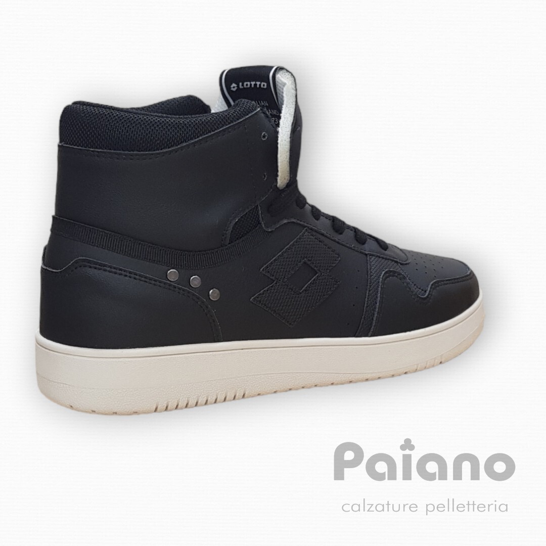 Lotto 219960 pelle nero basket alta