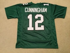 UNSIGNED CUSTOM Sewn Stitched Randall Cunningham Green Jersey - M, L, XL, 2XL