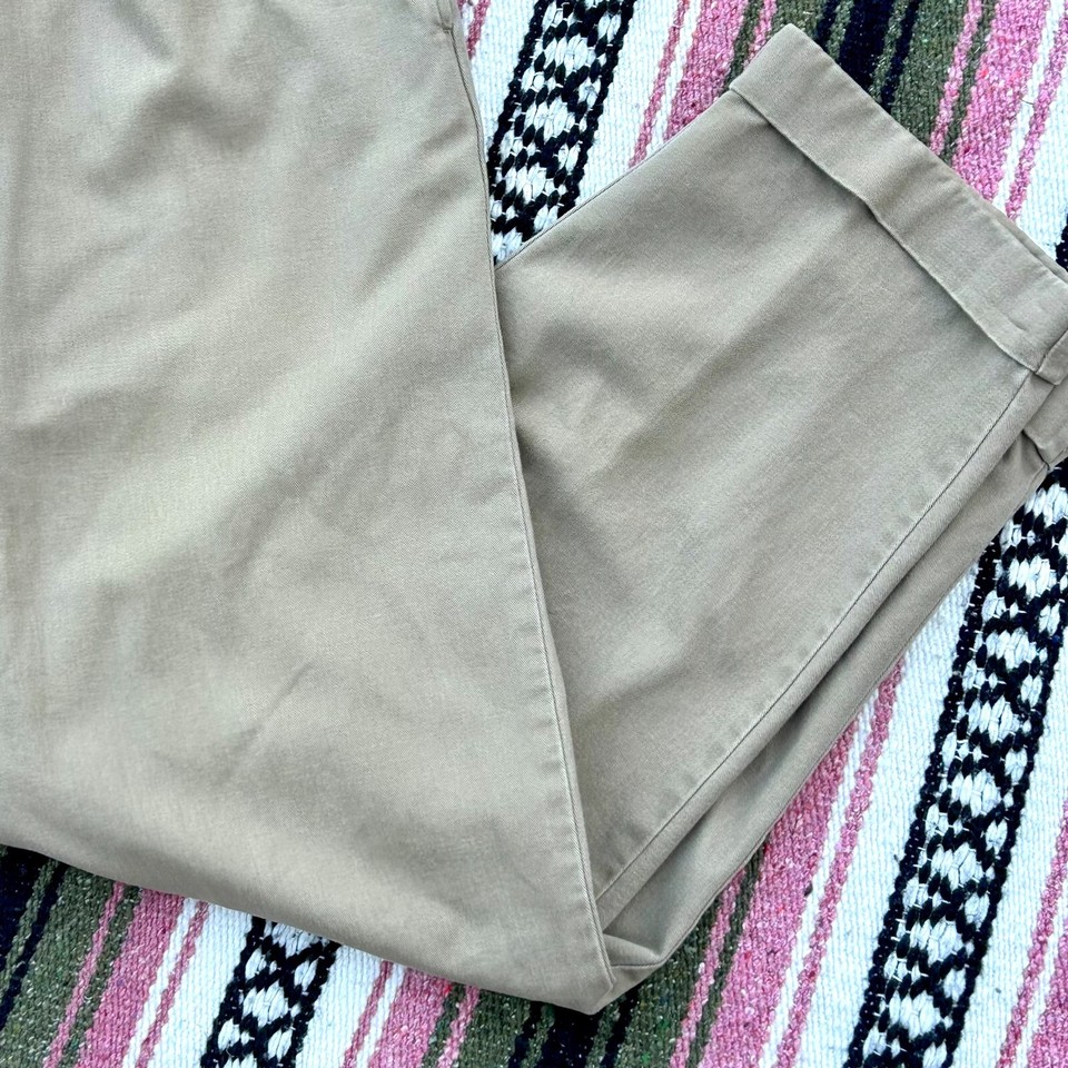 Vintage Tommy Hilfiger Pants Mens Beige Pleated Khaki Tapered 90s