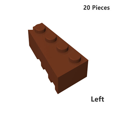 41768 Wedge 4 x 2 Left Bricks Wedged Reddish Brown BULK Bricks, Pieces & Parts