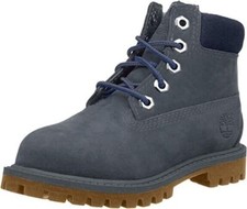 Image of Kids Boys UK 1 Timberland 6" Premium Waterproof Boots Dark Grey Primaloft